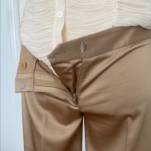 BCBG MaxAzria Tan Wide-Leg Trousers - Picture 5 of 8